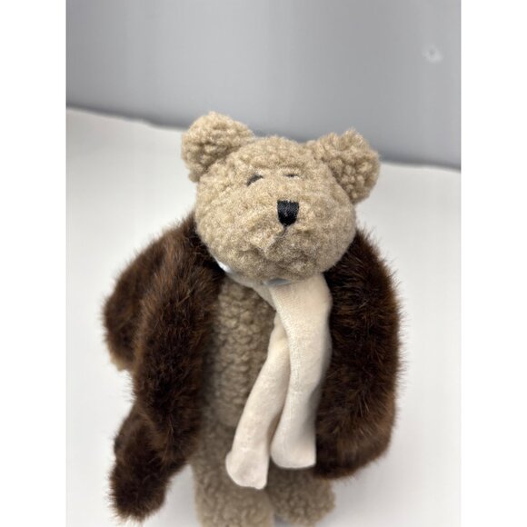 Boyds Skidoo Bear Collectible with Brown Coat & Cream Scarf Adorned - Picture 2 of 10